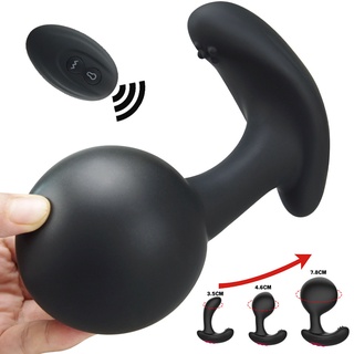 16li Inflatable Anal Dildo Vibrator Wireless Remote Control Male Prostate Massager Huge Butt Plug An