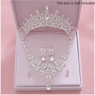 ♤❃✎Deartiara Crystal Wedding Bridal Jewelry Sets Tiara Crown