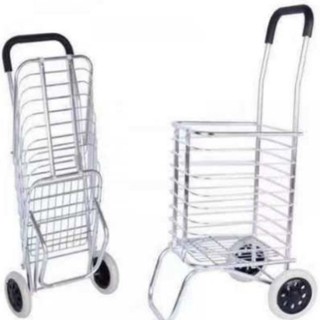 ☜◙✌Shopping Cart Grocery Rolling Folding Laundry Basket on wheels Foldable utility Trolley