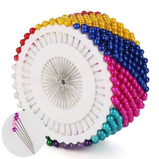 480pcs Plaid Bead Needle Pin DIY Accessories Plug Gadgets Tailoring Pin Random Color