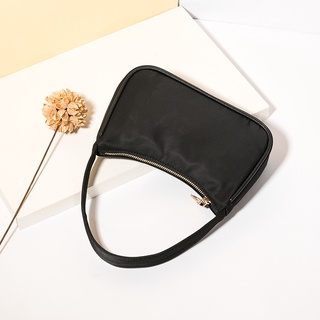 Yonben Canvas Artistic Retro Underarm Bag Baguette Simple Women's Bag New Fashion All-Matching One S