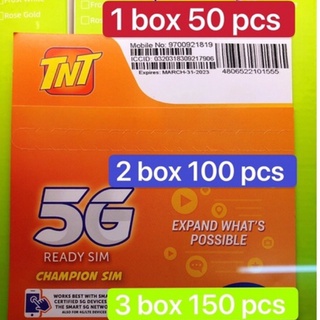 5G TNT SIM fresh and sealed (1 box 50 pcs)