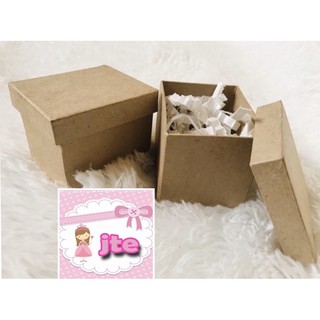3 x 2.5 x 2.5 inches Kraft Box with White Shredded Paper Fillers