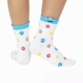 Lazy Lush Cute M&M's Blue Socks