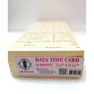 100PCS DATA Time Card