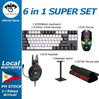 K550 87Key RGB Mechanical Hot swappable Keyboard S30 wired Combo RGB Gaming Office PC computer