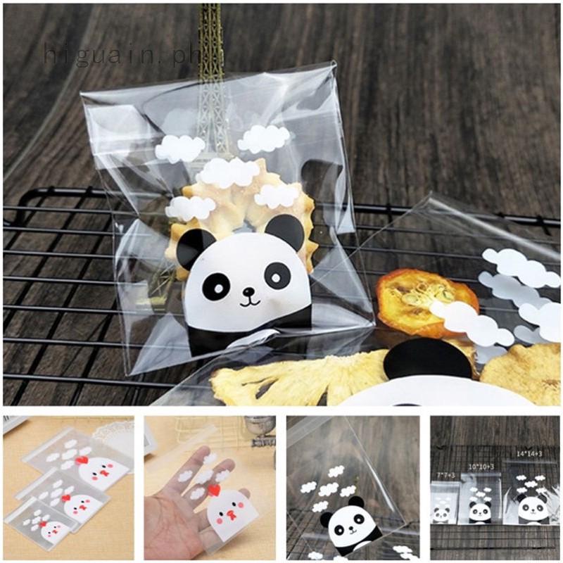 Self-adhesive Gift Bags Cute PandaChick Plastic Candy Biscuits Wrap Bags