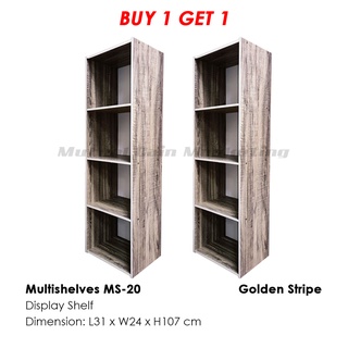 Multishelves MS-20 4-Tier Display Shelf Cabinet Bookshelf Storage Organizer Room Kitchen Office (8)