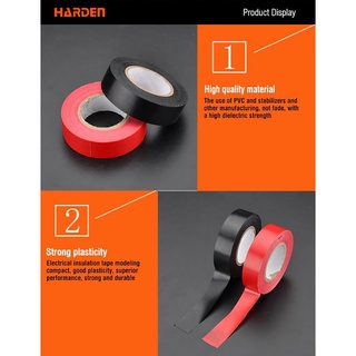 Harden 1pc 20M (RED, BLACK) PVC Tape (PROFESSIONAL) Household PVC Sock Tape Electrical Insulation Ta (6)