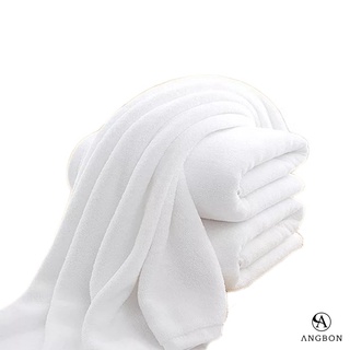 Angbon 70*140 Cm Hotel Bath Towel 400 Grams Plain White Towel 1 Piece