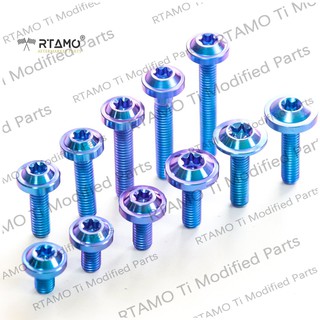ready stock RTAMO Titanium Bolts M6 Size 10-50 Differ OD,Height front ABS &License Plate Body and Fr