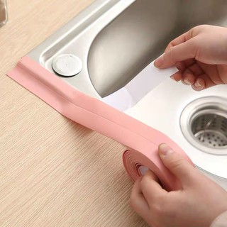 HK Bathroom Shower Sink Bath Sealing Strip Tape White PVC Self Adhesive Waterproof Wall Sticker