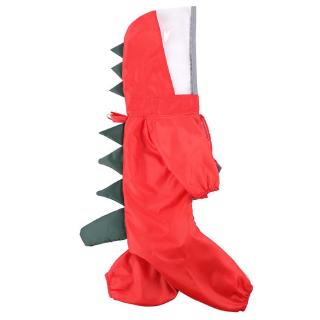 【✈Ready Stock & COD✈】2 Colors Pet Clothing Cat Dog Waterproof Raincoat Four Feet Dinosaur Turned Reflective (7)