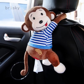 Brisky Pipi Monkey Tissue Box Holder Car Hanging Monkey Ass Pumping Paper Storage Car Seat Back Hanging Toilet Paper Dispenser