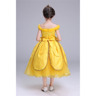 Girl Belle Dress Summer Beauty and The Beast Party Cosplay Costume Kids Wedding Fancy Dress (9)