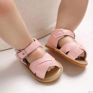 BOBORA Baby Girls Breathable Anti-Slip PU Shoes Sandals Toddler Soft Soled (8)