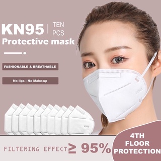 Hannah hong 10pcs KN95 Face Mask Protective Disposable White Mask