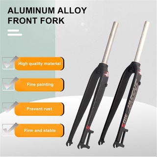 HASSNS Aluminum Alloy Bicycle Rigid Front Fork compatible Brake 26/27.5/29er Cycling Refiting