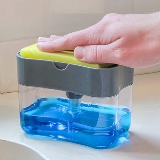 【COD】Soap Dispenser Kitchen Manual Press Liquid Soap Pump Dispenser Washing Sponge Dish Wash Dispenser