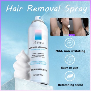 Détvfo Painless Hair Removal Spray Panmeis Cream For Men and Women Legs Hair Remover Foam 150ml