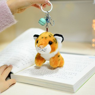 Cartoon cute tiger plush pendant small doll bag hanging instrument keychain doll doll white tiger
