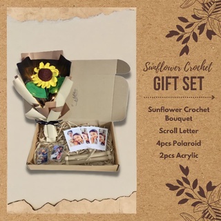 𝙇𝙃 / Sunflower Crochet Bouquet with Gift Set