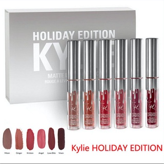 (100% Authentic) KYLIE COSMETICS 6 in 1 Liquid Lipstick Set (Holiday Edition) (Made in USA)