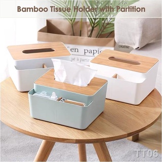 ◇✟○OFNATURE Nordic Bamboo Tissue Holder Remote Case Tissue Box Wet Wipes Holder Wooden