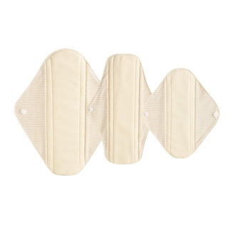 Organic Cotton Reusable Regular Flow Menstrual Cloth Pads (2)