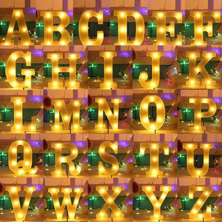 (Free battery)DIY Small Mini 3D Letter LED Night Light Wall Hanging Marquee Sign Alphabet Decor Lamp (1)