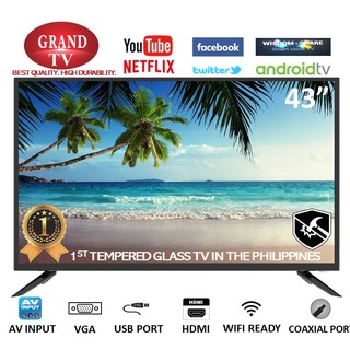 Wmc 43" Smart LED Tv W/ Built-In Tempered Glass