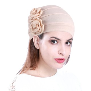 Women's Cap Floral Lady Turban Hat Spring Summer Hairnet Muslims Chemo Cap Flower Bonnet Beanie