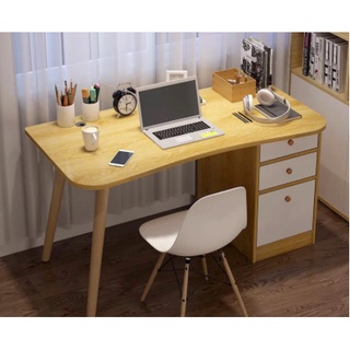 Nordic Computer Table With Drawer (120x50x73CM) Office Desk Laptop Table Student Table