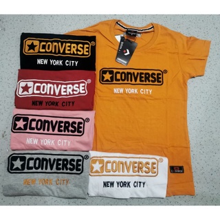 CONVERSE Womens Tshirt(Embroidered Print)