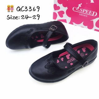 School shoes QC3369 black shoes kids shoes girls fashion (3)