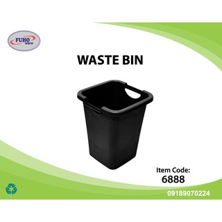 FUHO Trash Bin (Trash Can, Garbage Bin, Waste Can, Waste Bin, Waste Basket) - Black