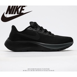 【Ready Stock】Nike Air Zoom Pegasus 37 all black running shoes sneakers