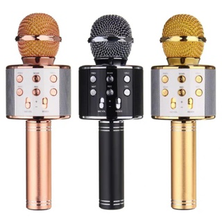 【High Quality】✅Smile Wireless Bluetooth Microphone WS-858 Karaoke Speaker