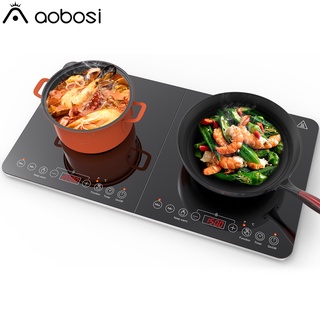 Aobosi 3500W Kitchen Electric Double Induction Cooktop Touchpad Induction Cooker Burner Double Stove