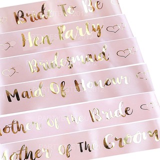 Rose Gold Hen Party Sashes Bride To Be Sash Girls Night Out Party Wedding Sash (1)