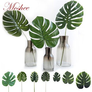 17 Styles Artificial Plants Green Turtle Leaves Leaf Wedding Garden Home Wall Decor