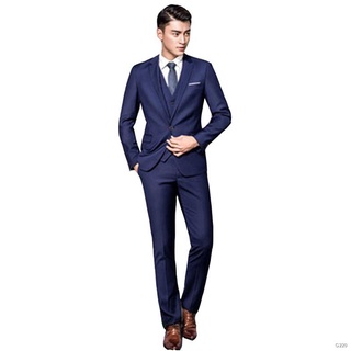 ✥☃Men's suits three-piece sets Business formal attire Wedding groom coat Jacket+pants+Vests