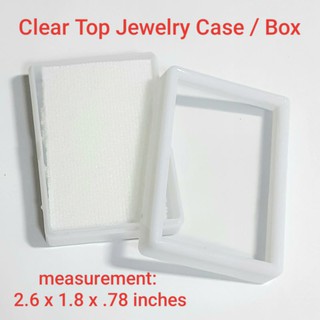 White Tranparent Acrylic Necklace & Hoop Jewelry Gift Box/Case, Souvenir Box, Display Storage Case