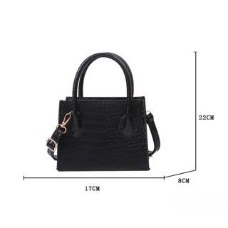 YZ Korean Fashion Shoulder Square croco Leather Ladies Women bag sling Yazi #2862 (9)