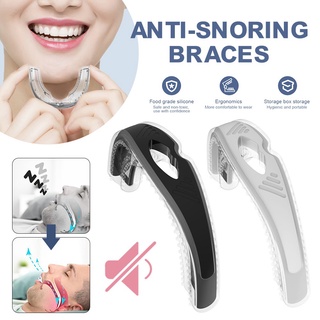 Mouth Guard Snore Stopper Guard Portable Anti-Snoring Braces with Storage Case Sleep Snore Prevention Device for Men Women