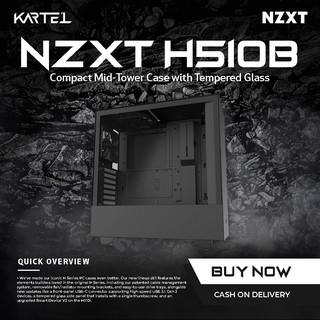 NZXT H Series H510 Compact Mid-Tower Case with Tempered Glass (CA-H510B-B1) NZXT H510 Black