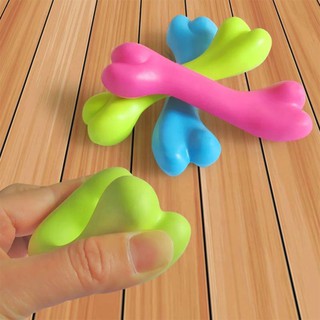 Bite Resistant Teeth Cleaning Silicone Chew Bone Pet Dog Toy