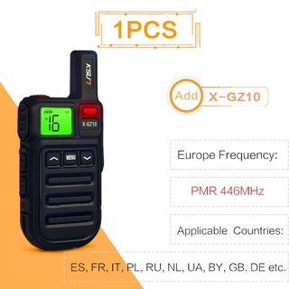 KSUN GZ10 1 Or 2PCS Mini Walkie Talkie European Legal Frequency PMR446 Intercom FRS Two Way Radio fo