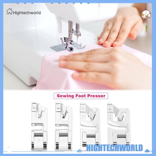 [HID]4pcs Household Durable Rolled Hem Presser Best Foot for Stitch Darning Sewing Machine