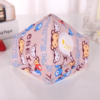 Cartoon Printed Children's Masks PM2.5 Anti-fog and Dust-proof Breathable Breathing valve Masks with Filters Washable and Easy to Breathe (2)